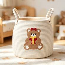 Yiuswoy Rainbow Decorative Woven Rope Laundry Basket Toy Storage Basket, Suitable For Bedroom, Living Room, Toy Storage, Rainbow Gift Basket Suitable For Girls Room And Playroom - Multicolor - View 18