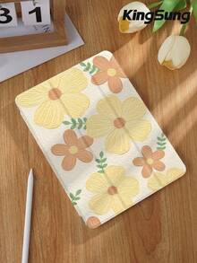 Kingsung بطانية حماية لوحي أكريليك بنمط زهور لوحة زيتية، فتحة قلم مدمجة، متوافق مع Pad Mini6/Mini7/9.7/10.2/10.9/Pro 11، Pad Air 8(M4)2026(11 بوصة)، Pad 10 2022(10.9 بوصة)، Pad 11(A16) 2025(11 بوصة) وغيرها من الموديلات. - متعدد الألوان - مشاهدة 1