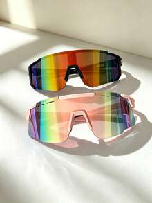 2PCS Women's Outdoor Cycling Gradient Color Windproof Fashion Sports Fashion Glasses Goggles - Gradient-goggles - View 10