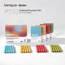 Languo 4-Color Pen Set - Replaceable Ink Cartridges, Precision Fine Nib, Wear-Resistant Alloy Nib, Large Capacity Ink Cartridge Easy To Replace, Smooth And Stable Writing, Suitable For Drawing, Writing, Journaling, Practice, Efficient Marking And More - Multicolor - View 17