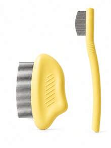 A Set Of Pet Combs, Including A Grooming Comb, Detangling Comb, And Facial Cleaning Comb For Cats And Dogs. The Detangling And Loose Fur Comb Is Suitable For Cats, Kittens, Puppies, And Dogs. - View 8