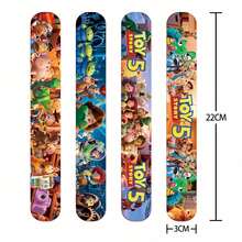 asmodee 12pcs Toy Story Buzz Lightyear Woody Slap Bracelets PVC Wristbands, Halloween Christmas Costume, Party Favors (2 Styles Randomly Sent) - A - View 4