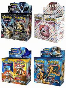 Hasbro 360 Cards/36 Packs/Box Trading Card Game, 10 Cards/Pack, English Version, Sun & Moon Series, Prism Star, Card Expansion Pack, Rare Cards, Card Battle, Evolution, Tabletop Game, Holiday Gift, Party Favor, Christmas Gift, Classmate Gift - Multi-color - View 1