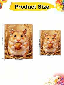 1pc Hamster DIY Oil Painting By Numbers, Canvas Painting DIY Crafts, Adult Home Decoration, Holiday Gift. - Sets - View 10