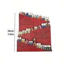1pc Santa Claus Castle Countdown Calendar Christmas Gift Wooden Decoration - Christmas - View 4