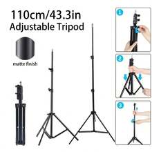 Borriig 10-Inch Square LED Softbox Light, Dimmable 3-Color Mode Photography Lighting, With 110cm Adjustable Tripod Stand, Suitable For Live Streaming And Video Shooting - 10-inch Square Light + 1.1-meter Stand + Multiple Camera Positions - View 9