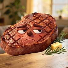 「 Steak」融化奶油與迷迭香嘆息磁鐵，滋滋聲中帶著不情願的魅力，適用於家中所有金屬表面的紀念品 - H - 查看 6