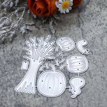 Thanksgiving Harvest Vegetable Metal Cutting Dies Set, Pumpkin Gourd Wheat Stalk Die Cuts For Scrapbooking Card Making - C-Silver - View 3