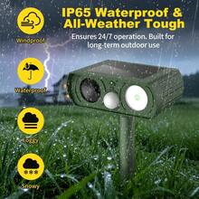 TOUCHBeauty 1pc Solar Ultrasonic Animal Repeller,300mAh Battery,Waterproof Outdoor Animal Repellent With PIR Motion Sensor,6‑8M Protection Range,Solar Powered Deterrent For Cats,Dogs,Foxes,Raccoons,Mice,Birds,Yard Lawn Garden Use - 1 Pc - View 10