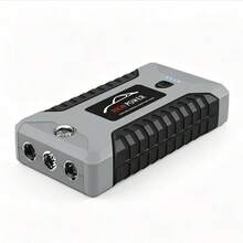 12V Universal Car Emergency Starter, Multifunctional Portable Power Bank With LED Flashlight, Fast Phone Charging, High And Low Temperature Resistance, Suitable For Gasoline Cars With Engine Capacity Under 10L - Grey - View 10
