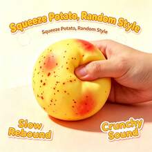 1pc Crispy Pudding Squishy Toy, No Rebound Dent, Crisp Sound When Squeezed, Includes Building Block Clay, Hard And Soft Texture, Handmade Toy, Stress Relief Squishy/Classroom Toy, Soft And Chewy, Halloween - Multicolor - View 11