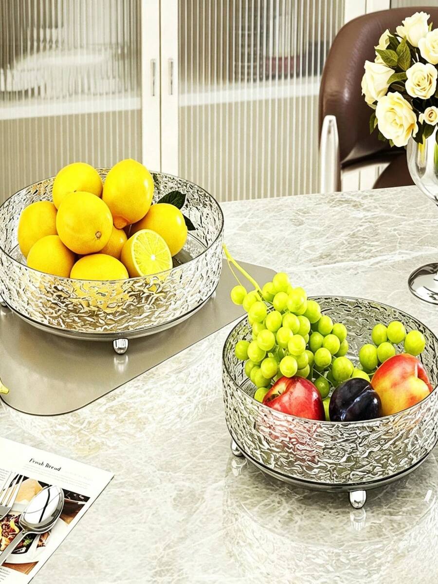 Luxury Fruit Tray Rotating Dried Fruit Candy Snack Display Plate For Home Living Room Coffee Table - Multicolor - View 1