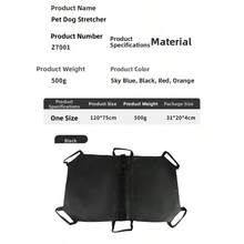 Pet Emergency Stretcher For Injured Dogs And Small Animals, Foldable Portable Pet Rescue Carrier, Polyester Soft-Sided Pet Sling For Large Pets, Supportive Animal Transport Hammock,Black,Green. - Multicolor - View 3