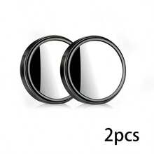 2pcs 360° Rotating Frameless Car Rearview Blind Spot Mirrors, Silver - Multicolor - View 7