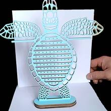 Turtle Women's Earring Display Stand - Jewelry Storage Rack, Turquoise Color Jewelry Organizer Suitable For Earrings, Necklaces And Keys - Decorative Gift For Moms, Women And Jewelry Lovers, Hanging Jewelry Organizer - A - View 4