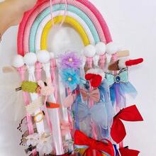 1pc Cloud Rainbow Ornament Hanging Handmade Woven Lace Wall Decor Macrame Wall Hanging Decor Home Rainbow Decor Cotton Rope Room Wall Decor - Multicolor - View 3