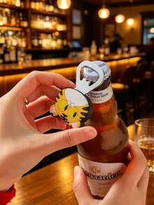 1/2/3pcs Cartoon Animal Magnetic Bottle Opener, Tiger Capybara Black Cat Funny Design, PVC Soft Rubber Fridge Magnet, Home Beer Opener, Cute Creative Home Decor Tool Ornament, Bar Tool - Multicolor - View 1