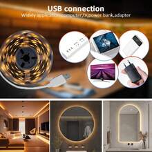 Acosh Neon Warm White LED Strip Lights, Dreamcolor With Button Control, USB Powered, Remote Controlled, For Bedroom, Home, Gaming Room, Party, TV, Wall Decor, Prom, Movie Theme - White - View 3