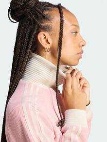 Adidas Originals Women's FAN OG TT Knit Jacket No Hood LD8923 - Baby Pink - View 4