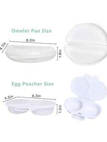 Juego de Cocedor de Huevos y Pochar de Huevos para Microondas, Utensilios de Cocina de Desayuno Simples, Fácil de Usar - Multicolor - Ver 12