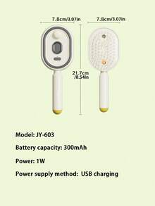 Electric Mist Massage Comb, Anti-Tangle Fluffy Smooth Hair Brush, Mist Massage Comb Anti-Tangle Hair Care Detangling Fluffy Smooth Hair Comb, Christmas Gift - Multicolor - View 4
