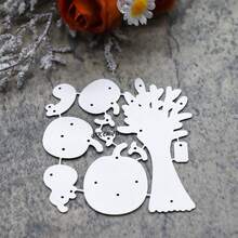 Thanksgiving Harvest Vegetable Metal Cutting Dies Set, Pumpkin Gourd Wheat Stalk Die Cuts For Scrapbooking Card Making - C-Silver - View 5