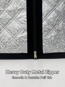 Winter Windproof Insulated Warm Cotton Window Curtains, Self-Adhesive Sealed Zipper Style, Easy To Remove, No Drilling Required - Black - View 5