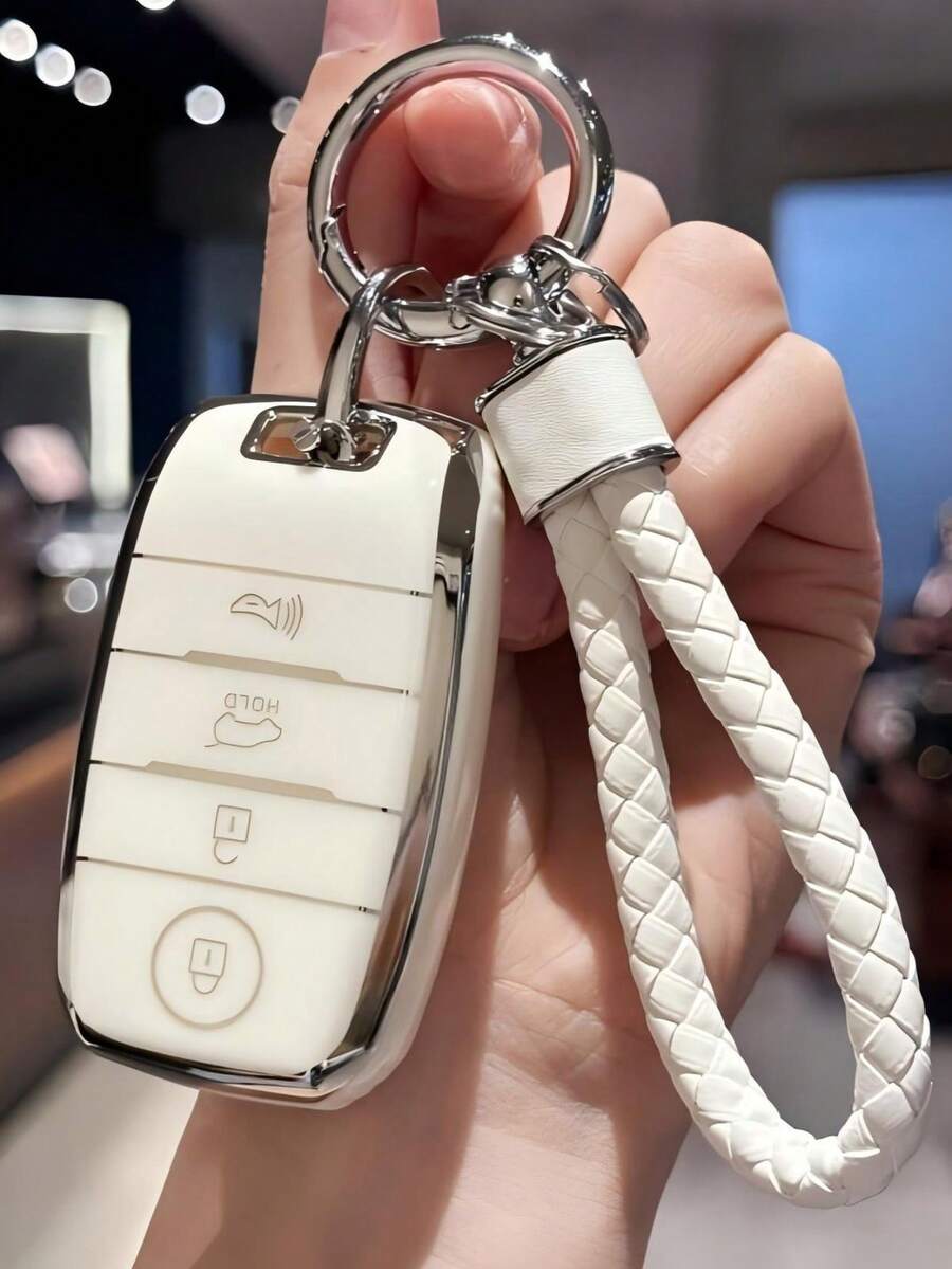 適用於 Kia Soul、Optima、Forte、Sportage、Sorento、NIRO、Rio 的耐用 TPU 材質汽車鑰匙遙控器保護套，防刮耐摔、不影響訊號、時尚設計、吸震材質，送給親友的理想禮物 - 均碼 - 查看 1