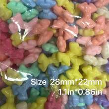10PCS/30PCS Acrylic Colorful Double Layer Bow Beads, Macaron Spring Color Series Bow Beads, Suitable For Handmade DIY Beading, Hanging Decorations, Jewelry Matching, Craft Making, Jewelry Accessories - Colorful Double-layer Bow Tie - View 6