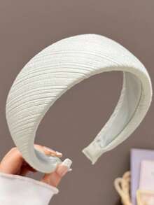 4pcs/1pc Women's Ribbed Knit Wide Headband, Versatile Daily Hair Hoop, High-Quality Hair Band, Solid Color High-Crown Headband, Fashionable Hair Accessory Suitable For Daily Wear, Going Out, Washing Face, Makeup, Matching Clothes, Hair Accessory - Multicolor - View 8