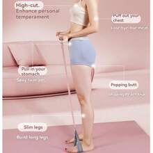 Multifunctional Fabric Foot Pedal Resistance Trainer, Abdominal Slimming Tool, Sit-Up Assistant, Yoga Fitness Back Opener - Multicolor - View 2