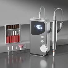 2-In-1 Portable Electric Nail File & UV LED Lamp Station, 40 Speeds Rechargeable E-File Machine Kit With LCD Display, Professional Cordless Manicure Set For Acrylic Gel Polish Removal - Multicolor - View 14