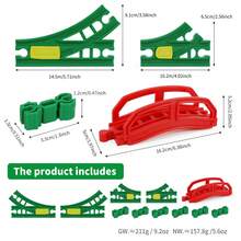 Train Track Expansion Set - Includes Red Bridge, Switch And Connectors - Compatible With Most Train Sets And Tracks - Multicolor - View 2