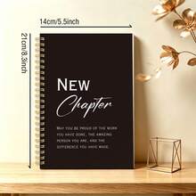 1pc A5 "New Chapter" Spiral Notebook, Suitable As A Farewell Gift For Female Colleagues, Inspiring Retirement And New Job Gift, Thank You Farewell Gift For Friends And Colleagues - 5.5x8.3in - View 3