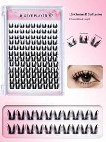 120 Clusters Cat Eye Single Cluster False Eyelashes, Fluffy DIY False Eyelashes, Natural Effect, Suitable For Daily, Party, Cos Makeup - View 5