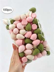 10/20/30/50/100Pcs Mini Makeup Sponge Blender Set, Multi‑Color Beauty Sponges, Wet & Dry Dual‑Use Soft Cosmetic Blending Sponge For Foundation Concealer, Portable Travel Makeup Tool, Great Gift For Her - Multicolor - View 12