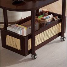 Portable Wheels Mobile Table Laptop Desk Adjustable Height Overbed Sofa Side - View 10