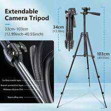 AXNEN Lampu Ring LED 12 Inci dengan Tripod yang Dapat Diatur dan Dudukan Ponsel - Kit Pencahayaan Profesional untuk Fotografi & Live Streaming, 3 Mode Cahaya, Paduan Aluminium Ringan - Dark Grey - View 6