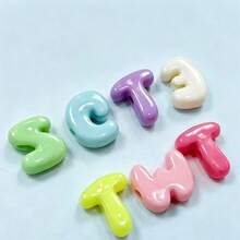 Approx. 20PCS/50PCS Acrylic Colorful Cute Letter Beads, Macaron Spring Color Palette Large Letter Beads For Early Education, Suitable For Handmade DIY Beaded Jewelry, Pendant, Craft, Phone Charm, Decoration Material - Colorful Q-style Letter Beads - View 3