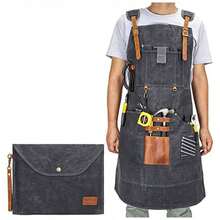 Solid Color Customized Logo Apron, Fashionable Wear-Resistant Fabric, Adjustable Design, Exquisite Workwear For Hair Salon, Restaurant, Milk Tea Shop, Coffee Shop, Server, Bakery, Cake Shop, Art Studio, Pottery Workshop, Home Kitchen, Garden, All Seasons - Multicolor - View 6