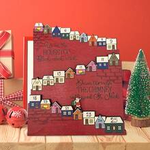 1pc Santa Claus Castle Countdown Calendar Christmas Gift Wooden Decoration - Christmas - View 1