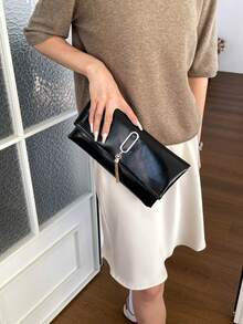 New Luxury High-End Niche Versatile Shoulder Clutch Bag - Black - View 8
