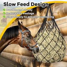 2 Packs Horse Hay Net Slow Feed Bag, Heavy Duty Hanging Hay Feeder With Small 2.3x2.3 Inch Mesh Holes, Durable Rope Grass Feeding Sack For Horses Goats Sheep, Reduce Waste For Stable Farm Pasture Barn Outdoor Use - Multicolor - View 3