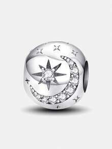 1 Pc Star And Moon Fixed Buckle, Suitable For DIY Bracelet, Necklace, Bracelet And Other Jewelry Production, Is The Perfect Gift For Women And Girls - Silver - View 13