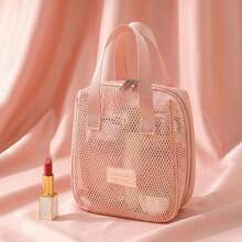 Mesh Large Capacity Toiletry Bag, Handheld Multi-Functional Travel Portable Storage Bag, Women's Makeup Bag - Multicolor - View 4