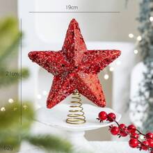 1pc, Glitter Golden Star Christmas Tree Topper, Festive Indoor Holiday Decoration With Sparkling Metallic Design For Christmas Trees, Holiday Decor For Home & Xmas Tree - Multicolor - View 19
