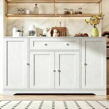 Ts Credenza Bufetera Cajones Organizador Almacenamiento - Blanco - Ver 10