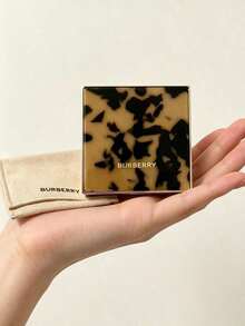 Burberry Embossed Logo Mini Portable Makeup Mirror, Embedded In Handbag, For Daily Outdoor Makeup Check - Pink - View 1