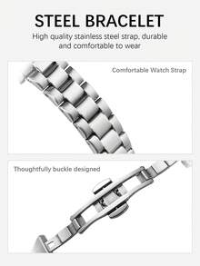 RICECGO Fashionable Business Casual Women's Underwire Quartz Watch Suitable For Parties, Celebrations, Weddings And Daily Wear. - Silver - View 7