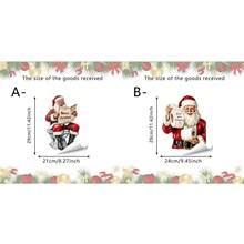 1/2pcs Fun Santa Toilet Decal, Santa Claus Is Sitting On The Toilet And Reading A Newspaper. This Vinyl Waterproof Self-Adhesive Paper Is Suitable For Christmas Decoration In Bathrooms And Lavatories. - Multicolor - View 10